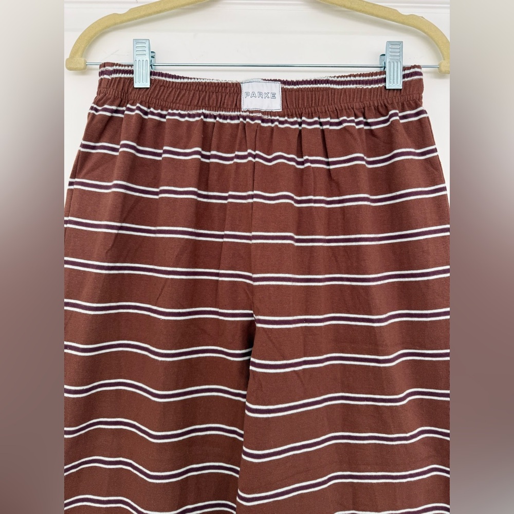 Parke Brown Striped Pants - Picture 2 of 10